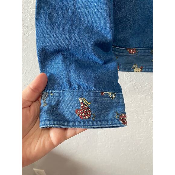 Vintage Mandal Bay Chicken Farm Long Sleeve Button down Shirt XXL - Picture 9 of 11